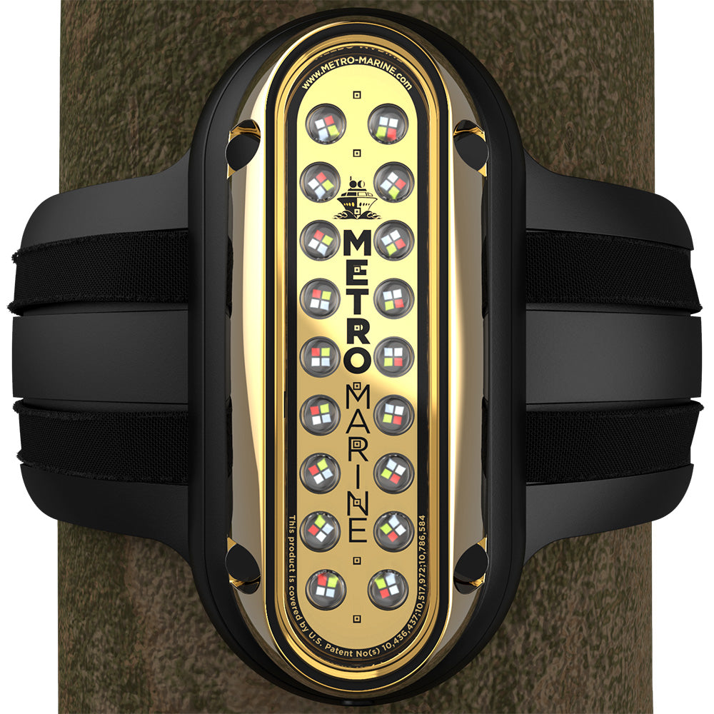 Metro Marine HighOutput Vertical Piling Mount Light wIntelligent Full Spectrum LEDs RGBW 90 Beam FPME1VFS90
