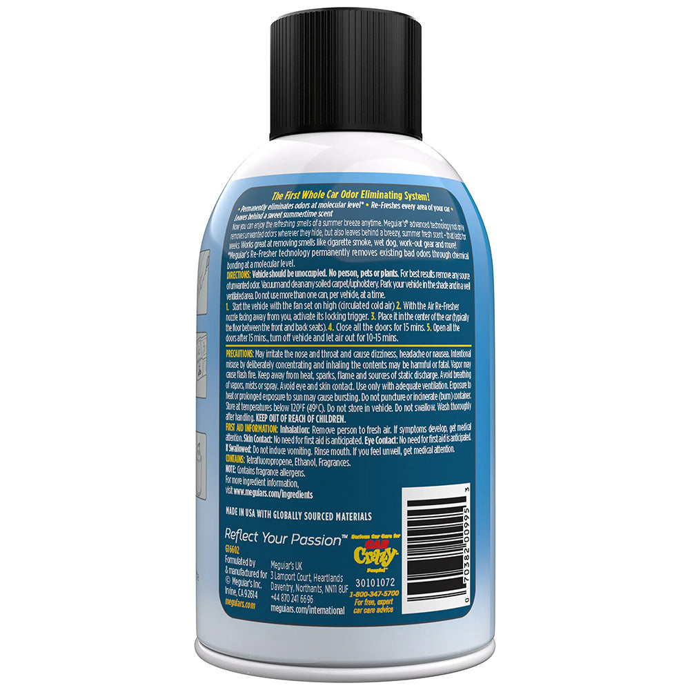 Meguiars Whole Car Air Refresher Odor Eliminator Summer Breeze Scent G16602
