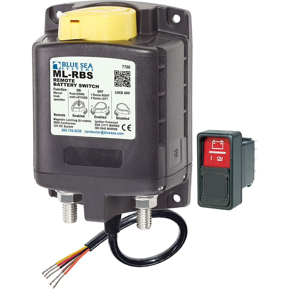Blue Sea 7700 MLSeries Remote Battery Switch wManual Control 12VDC 7700