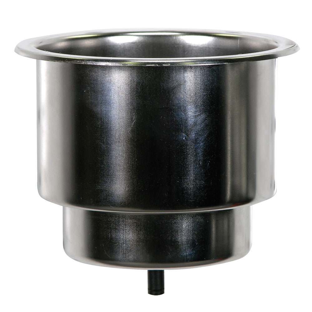 Whitecap Flush Cupholder wDrain 302 Stainless Steel S3511C