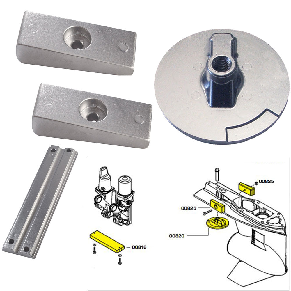 Tecnoseal Anode Kit wHardware Mercury Verado 4 Aluminum 20814AL