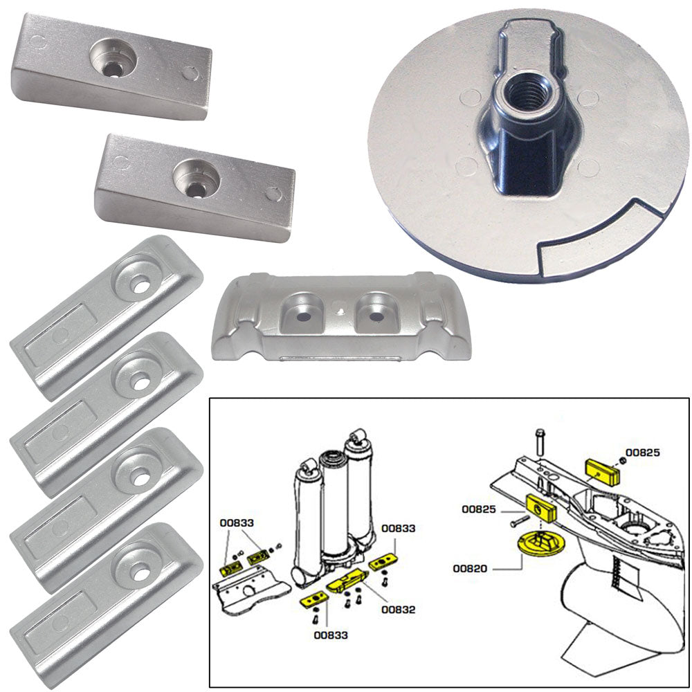 Tecnoseal Anode Kit wHardware Mercury Verado 6 Magnesium 20816MG