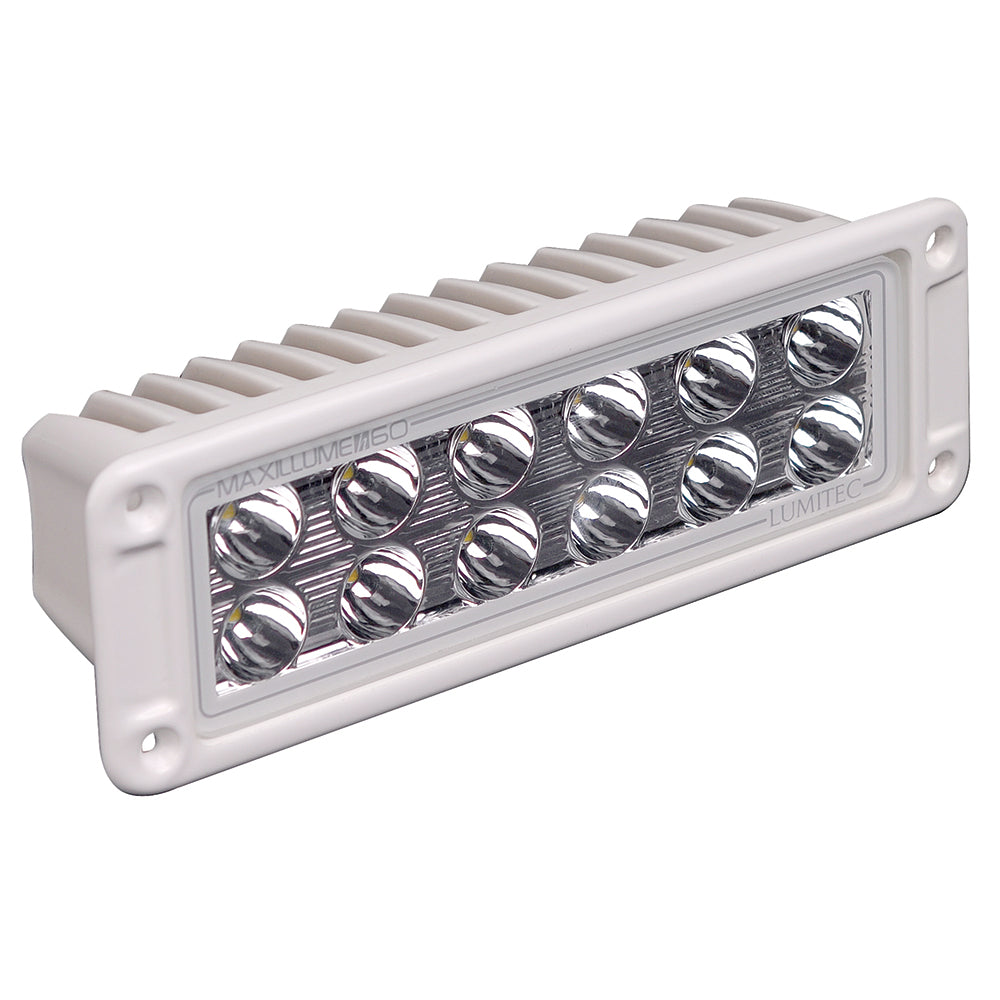 Lumitec Maxillumeh60 Flush Mount Flood Light White Housing White Dimming 101336
