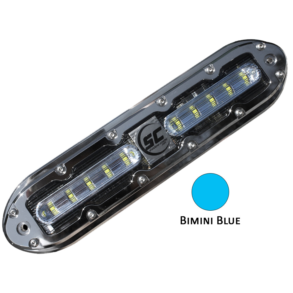ShadowCaster SCM10 LED Underwater Light w20 Cable 316 SS Housing Bimini Blue SCM10BB20