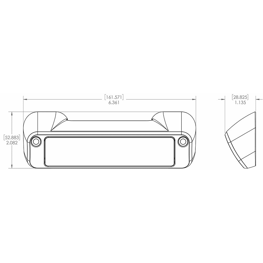 Lumitec Perimeter Light White Finish WhiteRed Dimming 101477