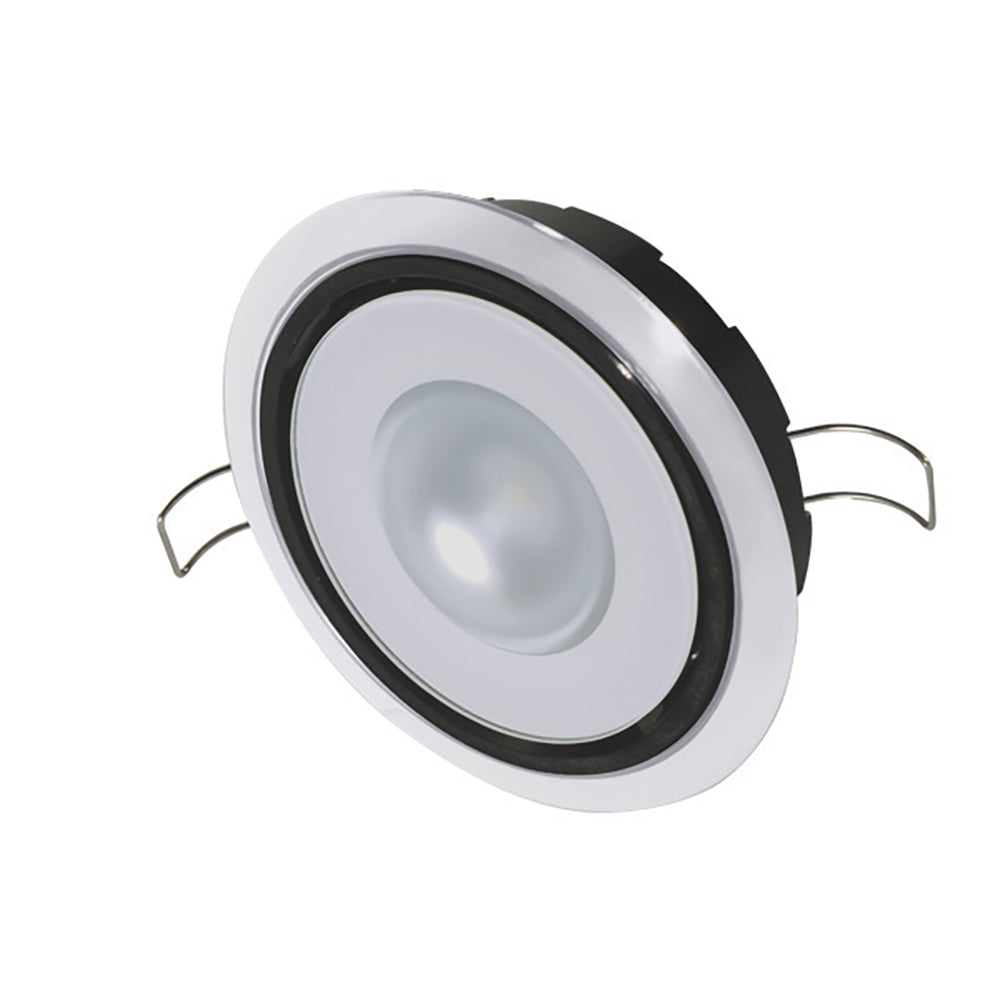 Lumitec Mirage Positionable Down Light Spectrum RGBW Dimming White Bezel 115127