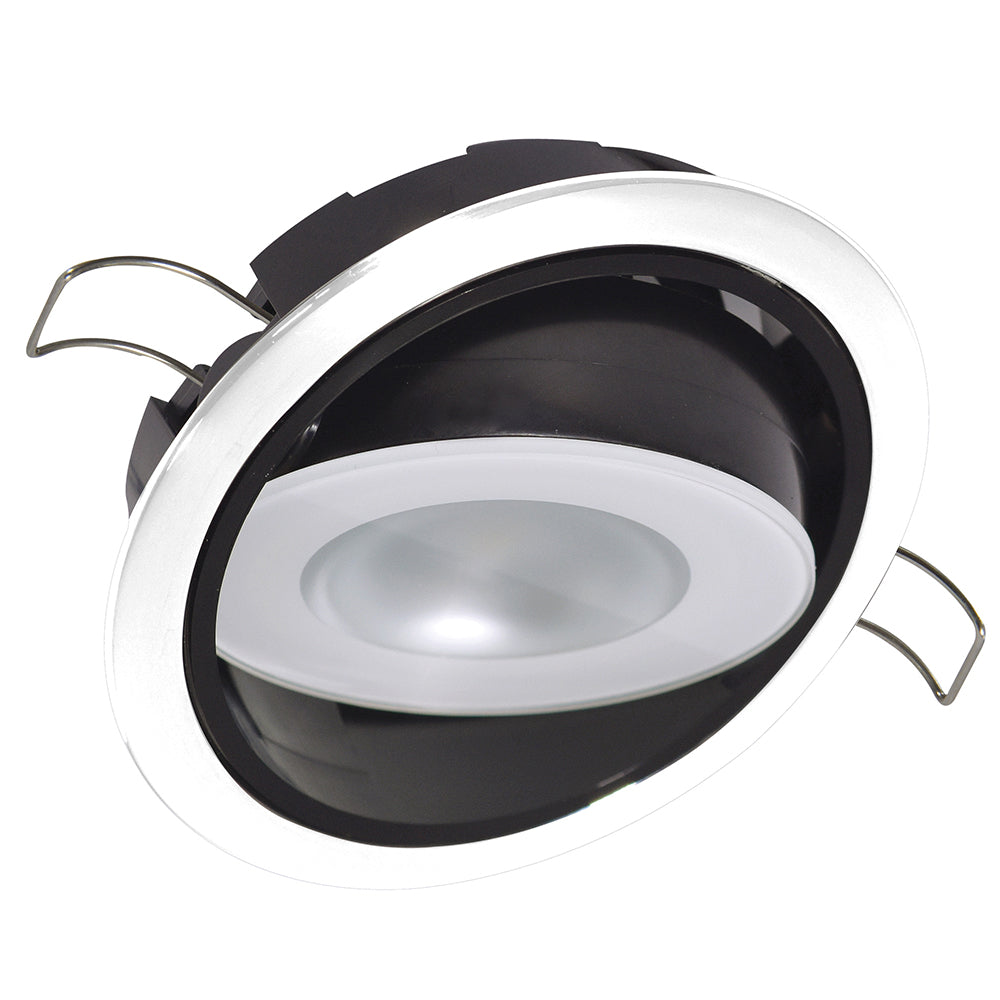 Lumitec Mirage Positionable Down Light Spectrum RGBW Dimming White Bezel 115127
