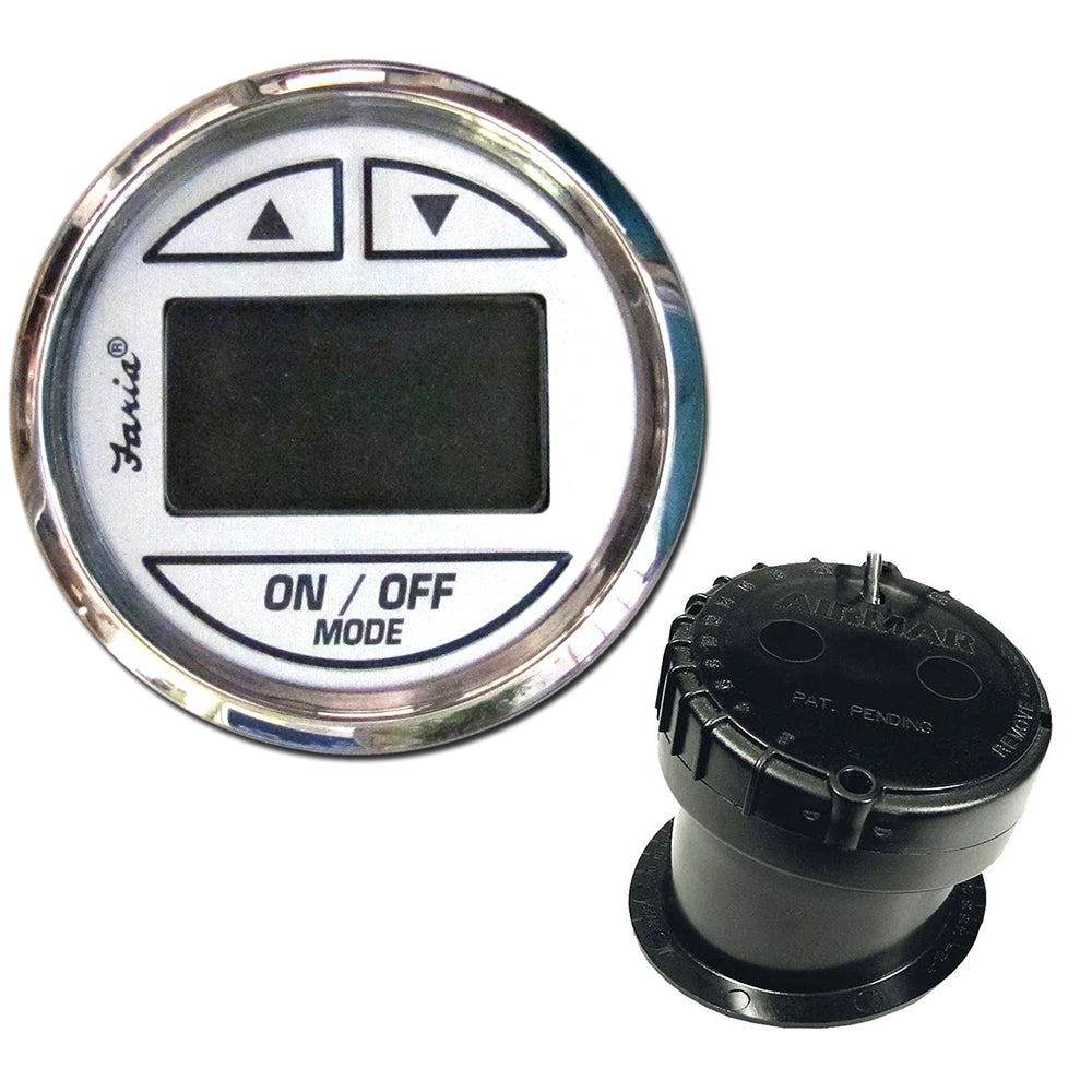 Faria Chesapeake White SS 2 Depth Sounder wInHull Transducer 13851