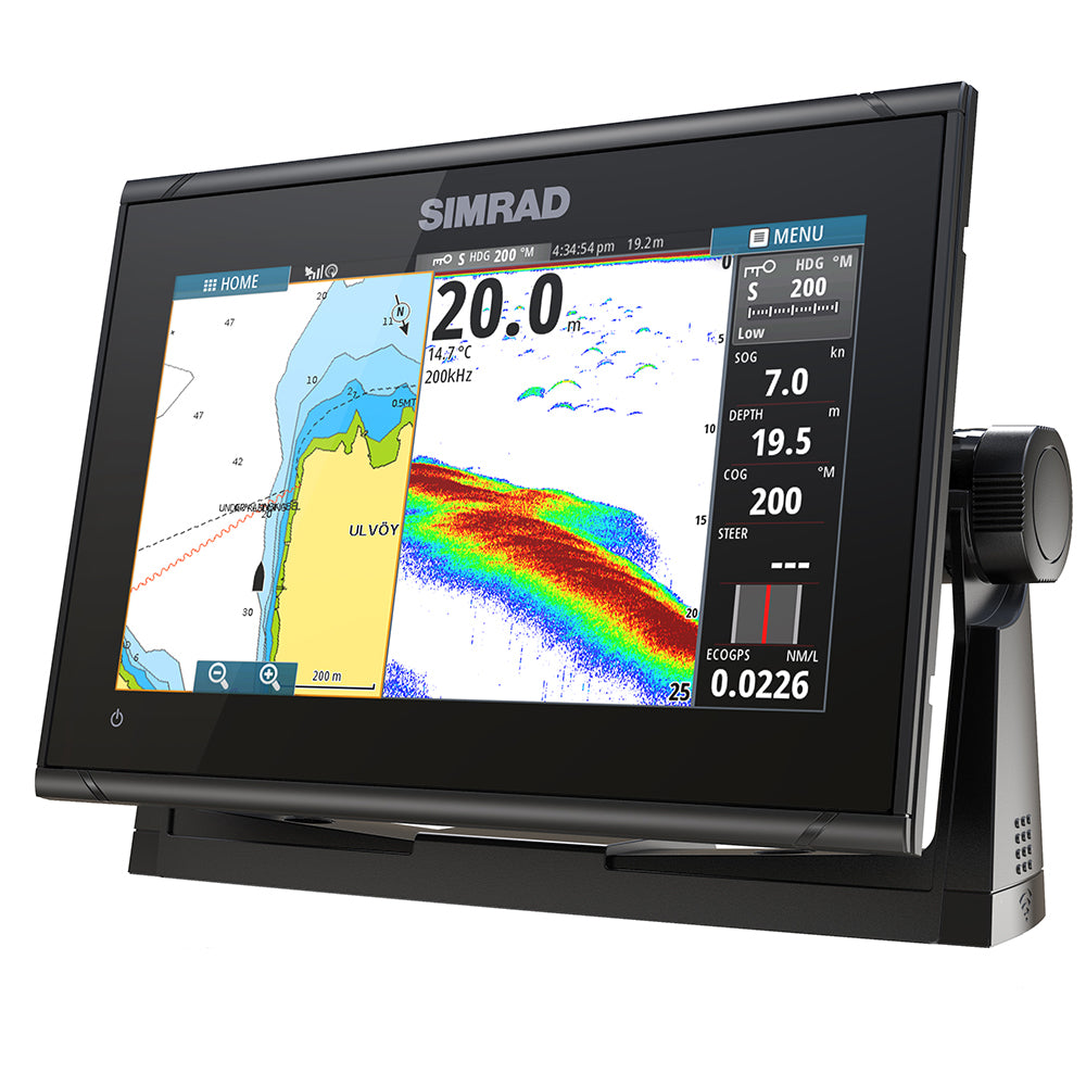 Simrad GO9 XSE ChartplotterFishfinder wCMAP Discover Chart No Transducer 00013210002