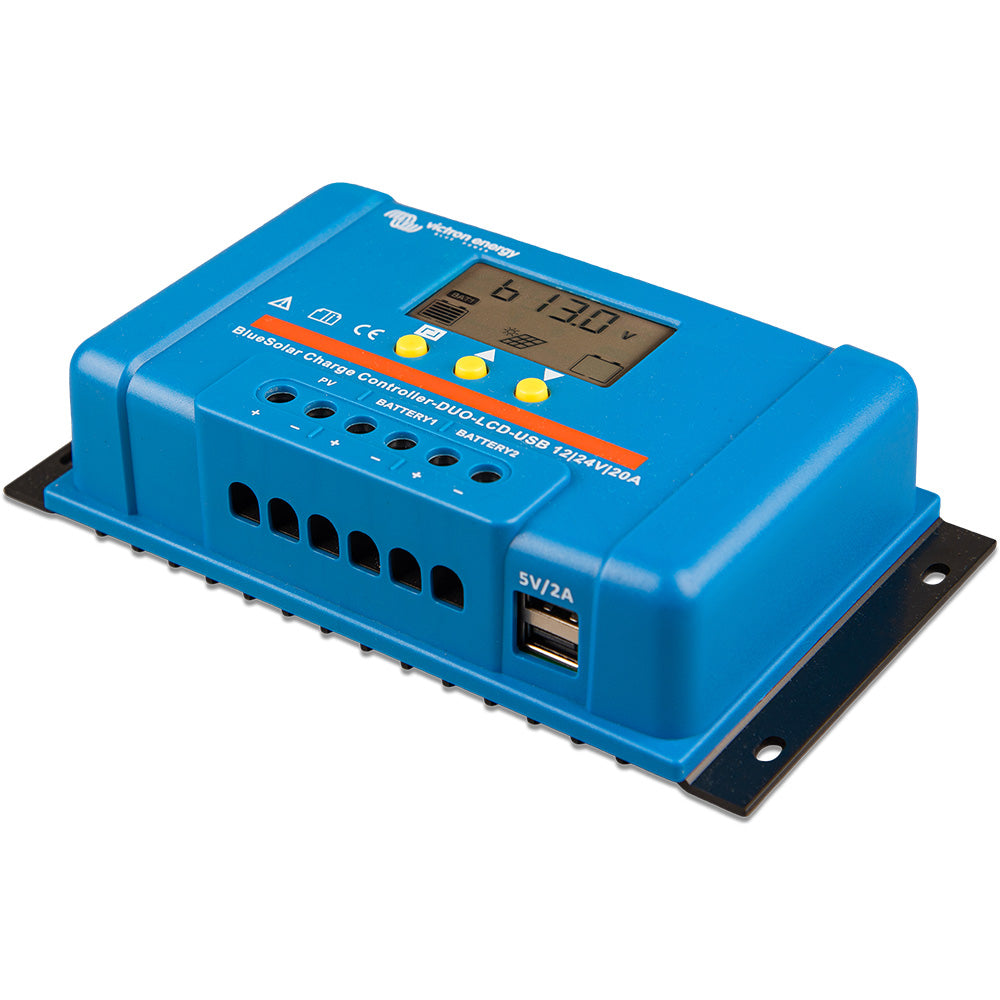 Victron BlueSolar PWM Charge Controller DUO LCD USB Charge Control 1224VDC 20A SCC010020060