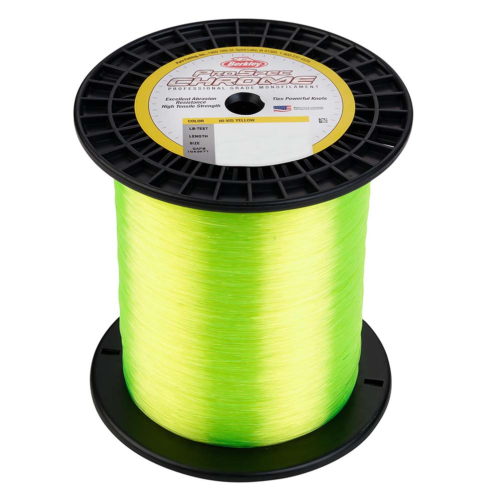 Berkley ProSpec Chrome HiVis Yellow Monofilament 80 lb 3750 yds PSC5B80HVY 1543433