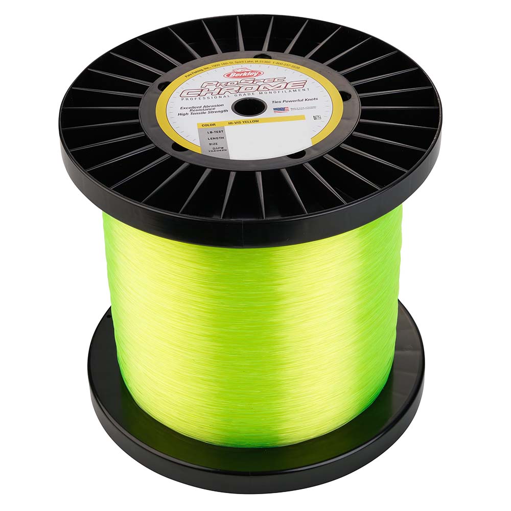 Berkley ProSpec Chrome HiVis Yellow Monofilament 50 lb 5000 yds PSC5B50HVY 1543431