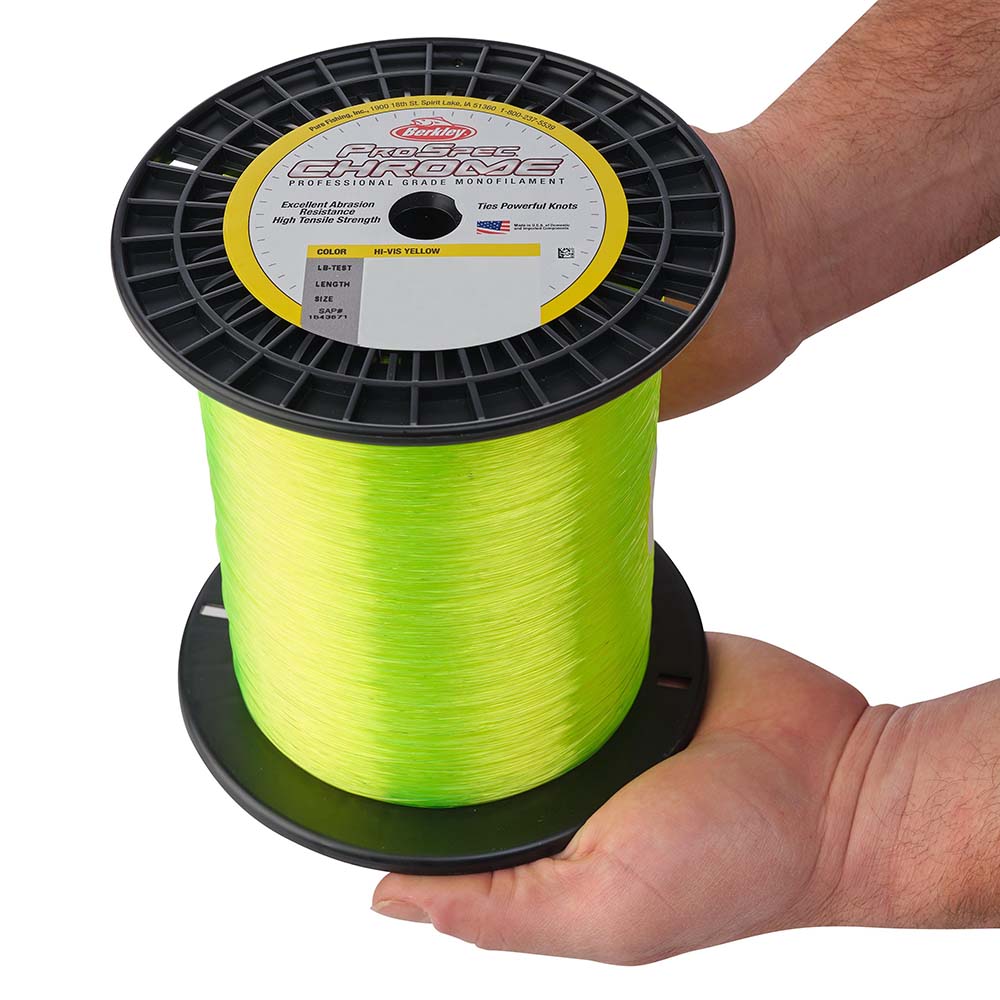 Berkley ProSpec Chrome HiVis Yellow Monofilament 50 lb 3000 yds PSC3B50HVY 1543674