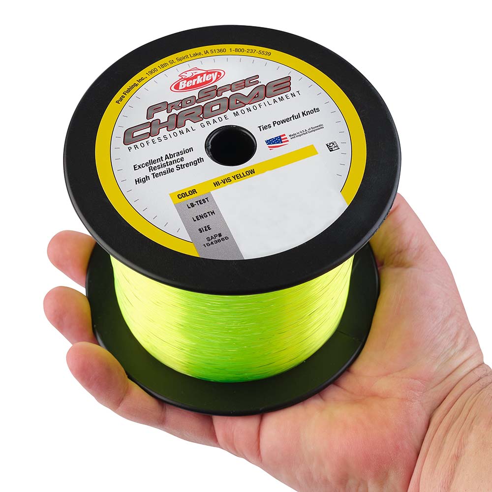 Berkley ProSpec Chrome HiVis Yellow Monofilament 25 lb 1000 yds PSC1B25HVY 1543665