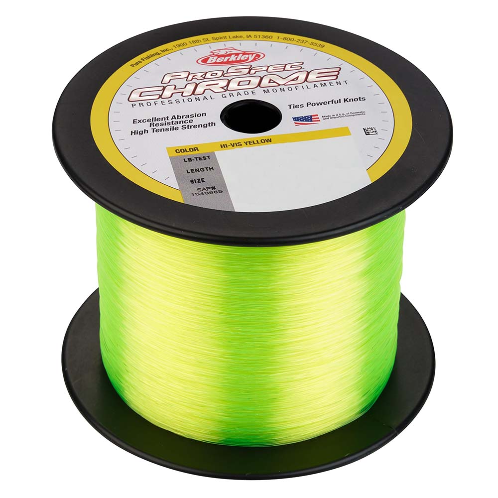 Berkley ProSpec Chrome HiVis Yellow Monofilament 25 lb 1000 yds PSC1B25HVY 1543665
