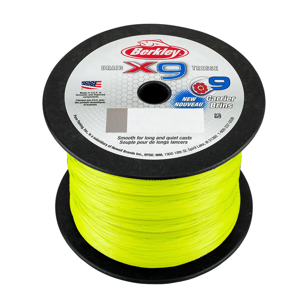 Berkley x9 Flame Green Braid 15lb 2188 yds X9BBK15GG 1486873