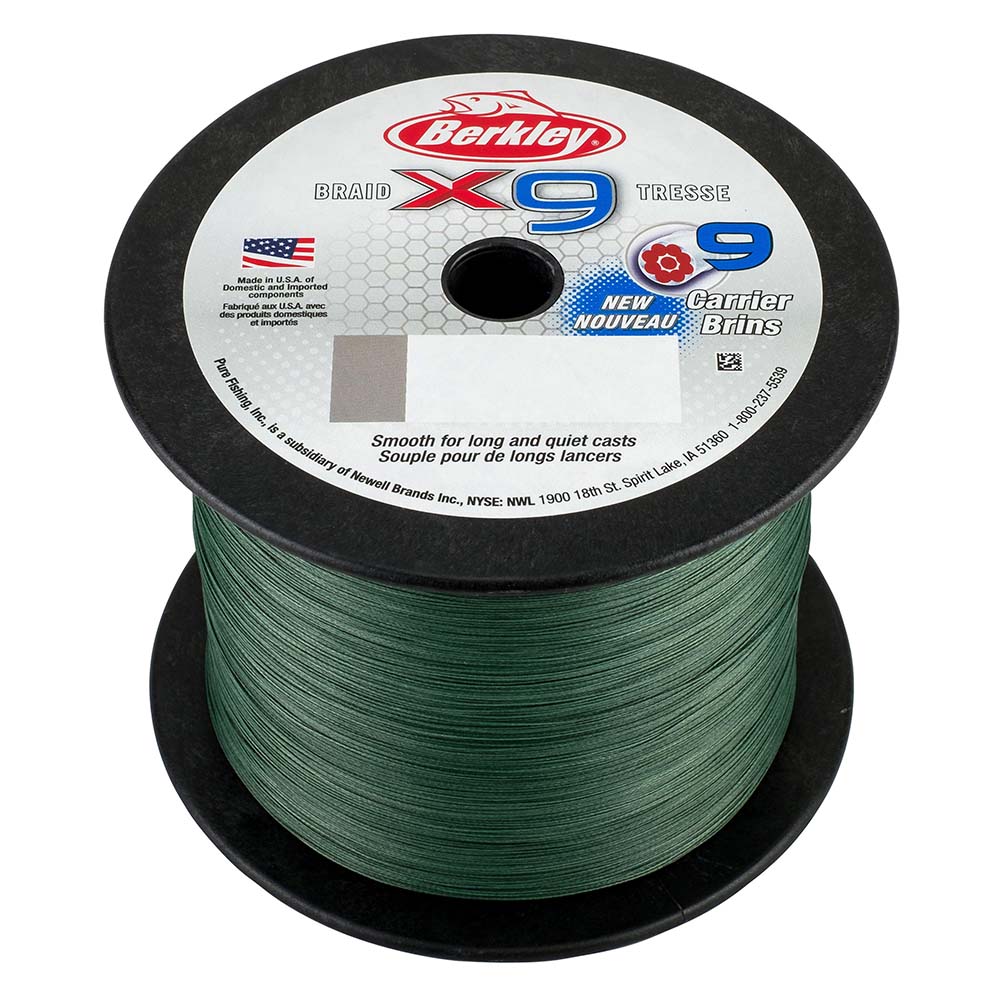 Berkley x9 Braid LowVis Green 40lb 2188 yds X9BBK4022 1486840