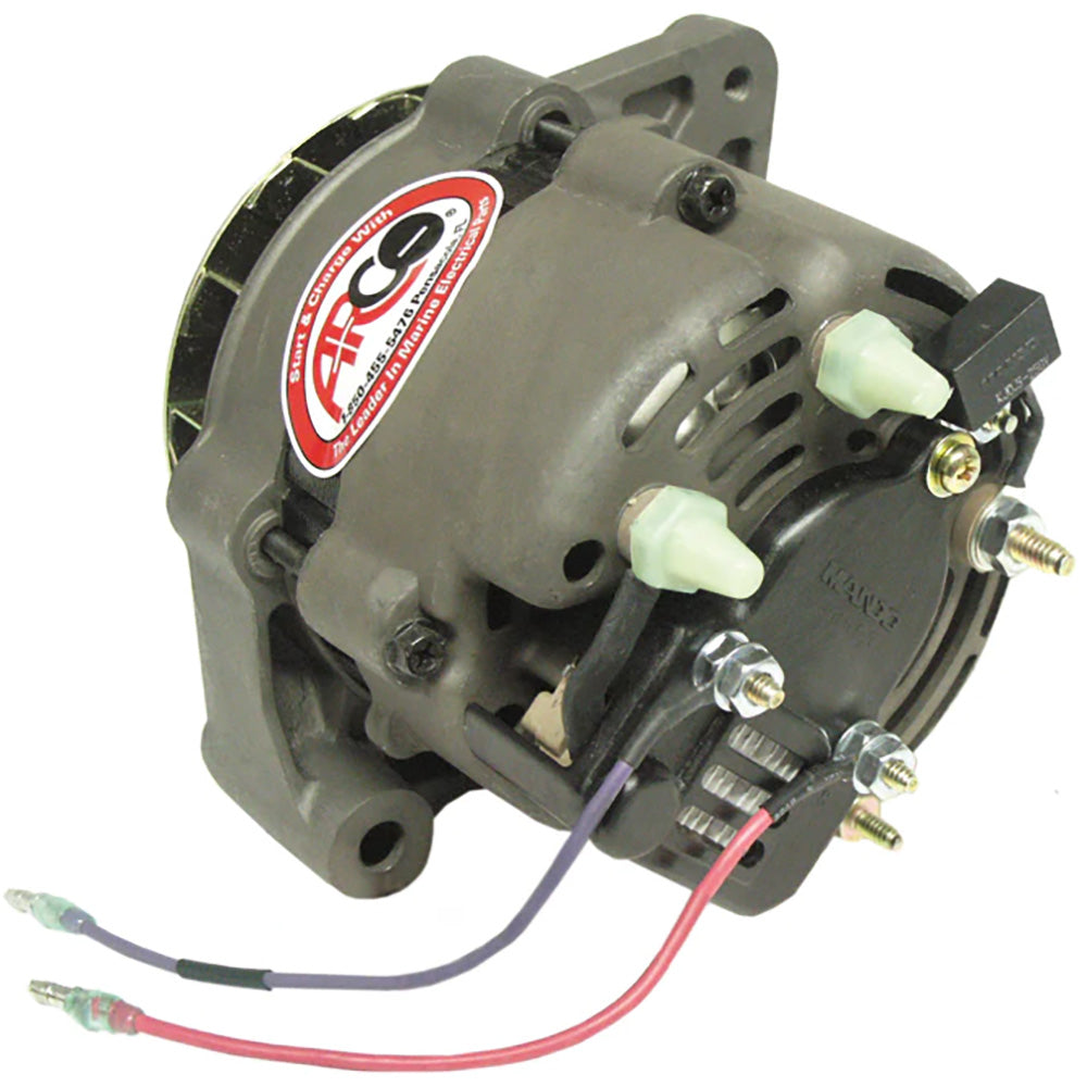 ARCO Marine Premium Replacement Alternator wSingle Groove Pulley 12V 55A 60050