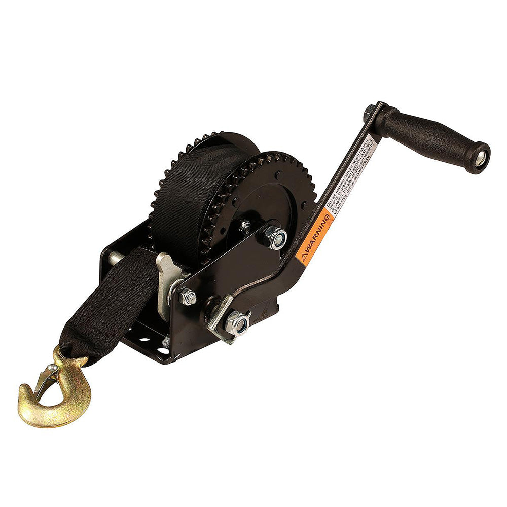 Attwood 2000 lb Dual Drive Winch 2 x 20 Nylon Strap 111954