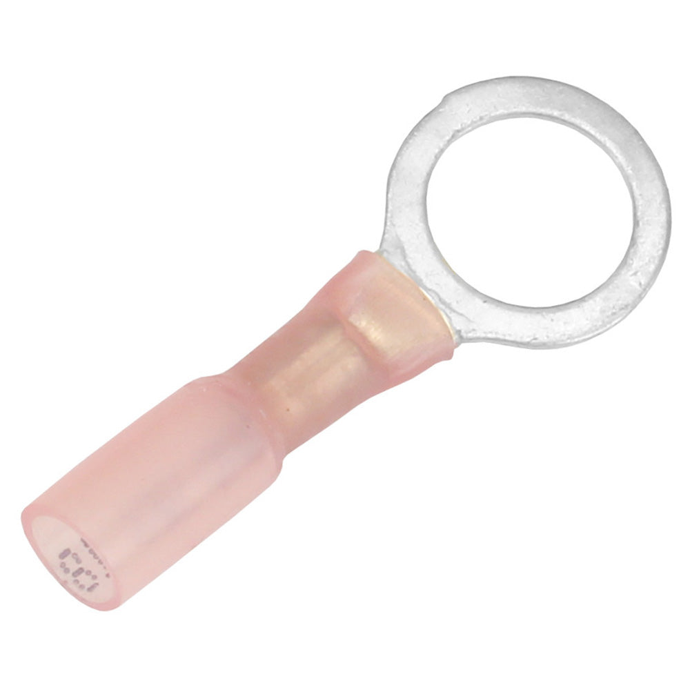 Pacer 2218 AWG Heat Shrink Ring Terminal 38 Stud Size 25 Pack TE1838R25