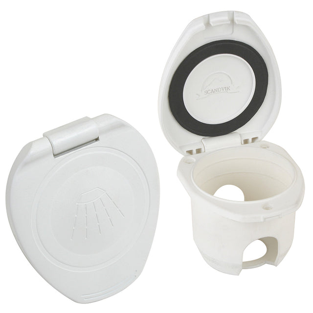 Scandvik Replacement White Cup  Cap fRecessed Shower 12104P