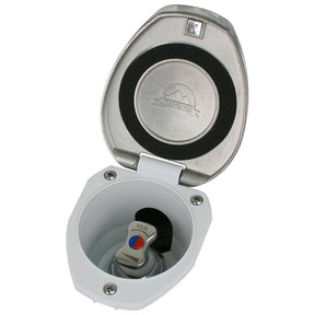 Scandvik Recessed THandle Mixing Valve  SS wWhite Cup 12134