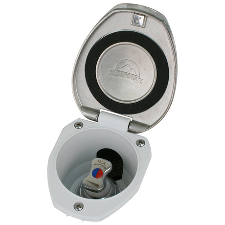Scandvik Recessed THandle Mixing Valve  SS wWhite Cup 12134