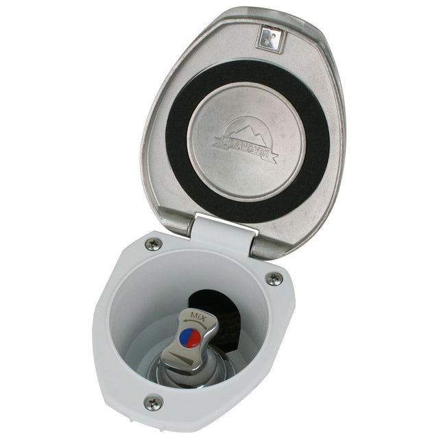 Scandvik Recessed THandle Mixing Valve  SS wWhite Cup 12134