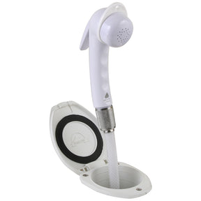 Scandvik Recessed Shower w6 White Hose  Euro Trigger Sprayer 12107P