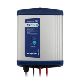 Dolphin Charger PROLITE Series Dolphin Battery Charger  12V 15A 110VAC  2 Outputs 99215