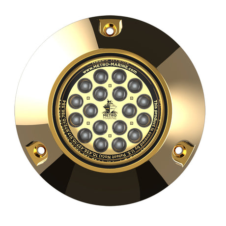 Metro Marine HighOutput Submersible Underwater Light wIntelligent Monochromatic LEDs  Blue 90 Beam FBMR1B390