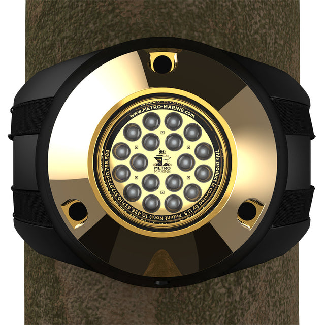 Metro Marine HighOutput Piling Mount Underwater Light wIntelligent Monochromatic LEDs  Green 90 Beam FPMR1G390