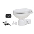 Jabsco Quiet Flush E2 Fresh Water Toilet Regular Bowl  24V  Soft Close Lid 380454194RSP