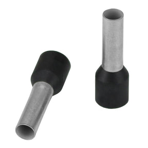 Pacer Black 10 AWG Wire Ferrule  10mm Length  25 Pack TFRL1012MM25