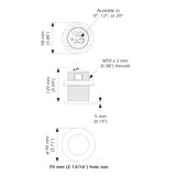 Airmar B75HW High Wide Chirp Transducer  20 Degree Deadrise 600W Thru Hull B75C20HWMM