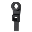 Pacer 15 Cable Tie wMounting Ring  Black  50lb Tensile Strength  4 Bundle Diameter  100 Piece Bag CTMR4S100BK