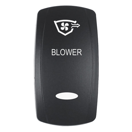 Pacer Actuator  BLOWER fV Series Contura Switches  Black  Laser Etched TopBottom Light EV2LEBLWR