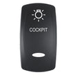 Pacer Actuator  COCKPIT fV Series Contura Switches  Black  Laser Etched TopBottom Light EV2LECKPT