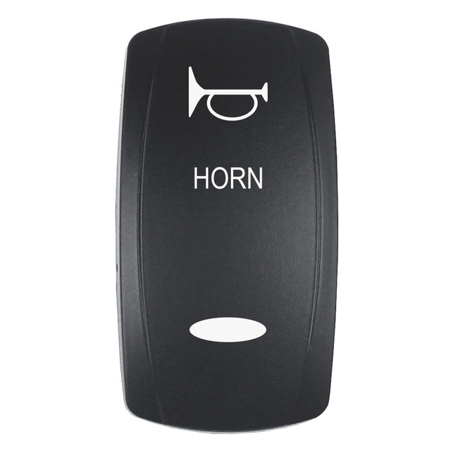Pacer Actuator  HORN fV Series Contura Switches  Black  Laser Etched TopBottom Light EV2LEHRN