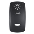Pacer Actuator  LIGHT fV Series Contura Switches  Black  Laser Etched TopBottom Light EV2LELT