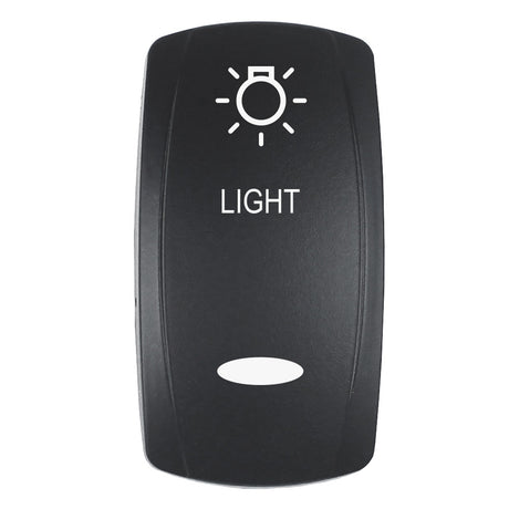 Pacer Actuator  LIGHT fV Series Contura Switches  Black  Laser Etched TopBottom Light EV2LELT