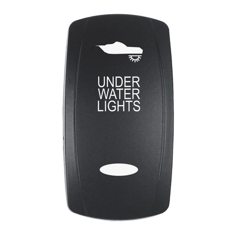 Pacer Actuator  UNDER WATER LIGHTS fV Series Contura Switches  Black  Laser Etched TopBottom Light EV2LEUW