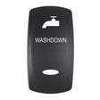 Pacer Actuator  WASHDOWN fV Series Contura Switches  Black  Laser Etched TopBottom Light EV2LEWSHDWN
