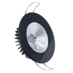 Lumitec Illusion Flush Mount LED Down Light  Spectrum RGBW  Warm White  Black Housing  Chrome Reflector 117165