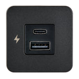 Scanstrut TILE USBAUSBC Interior Charging Socket  1224V  Black Bezel SCTILE10