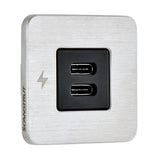Scanstrut TILE USBC Interior Charging Socket  1224V  Stainless Steel Bezel SCTILE21