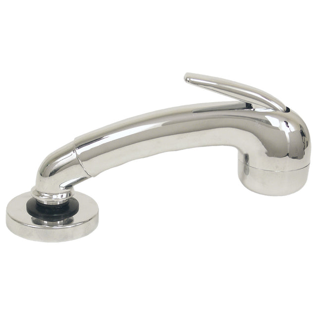 Scandvik Chrome Euro Sprayer w6 Black Nylon Hose 14041