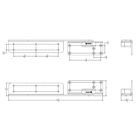 TACO Command Ratchet Hinge  1812  316 Stainless Steel Polished wHard Stop H250048