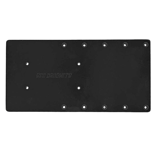 Sea Brackets 16 Straight Trolling Motor Plate fGarmin Kraken  Black SEA2301BLK