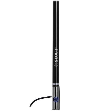 Scout Titan Series 4 Black VHF Antenna 3dB Stainless Steel Ferule w5M RG58 Includes PL259 PF AN NVHF00045T